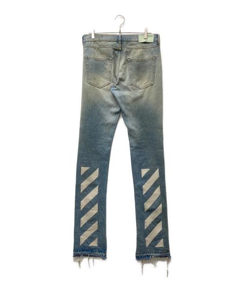 OFFWHITE（オフホワイト）OFFWHITE (オフホワイト) バイアスデニムパンツ スカイブルー サイズ:32の古着・服飾アイテム