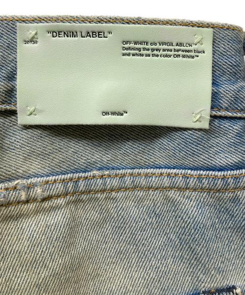 OFFWHITE（オフホワイト）OFFWHITE (オフホワイト) バイアスデニムパンツ スカイブルー サイズ:32の古着・服飾アイテム