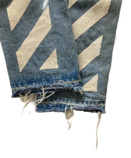 OFFWHITE（オフホワイト）OFFWHITE (オフホワイト) バイアスデニムパンツ スカイブルー サイズ:32の古着・服飾アイテム