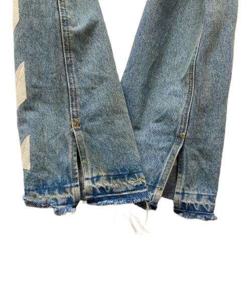 OFFWHITE（オフホワイト）OFFWHITE (オフホワイト) バイアスデニムパンツ スカイブルー サイズ:32の古着・服飾アイテム