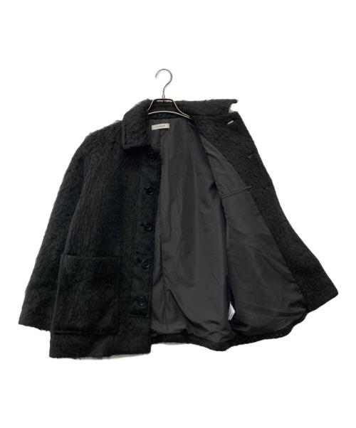 la peau de gem（ラポドゥジェム）la peau de gem (ラポドゥジェム) shaggy middle coat ブラック サイズ:FREEの古着・服飾アイテム
