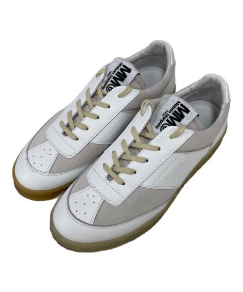 MM6 Maison Margiela（エムエムシックスメゾンマルジェラ）MM6 Maison Margiela (エムエムシックスメゾンマルジェラ) ジャーマントレーナースニーカー ホワイト サイズ:41の古着・服飾アイテム