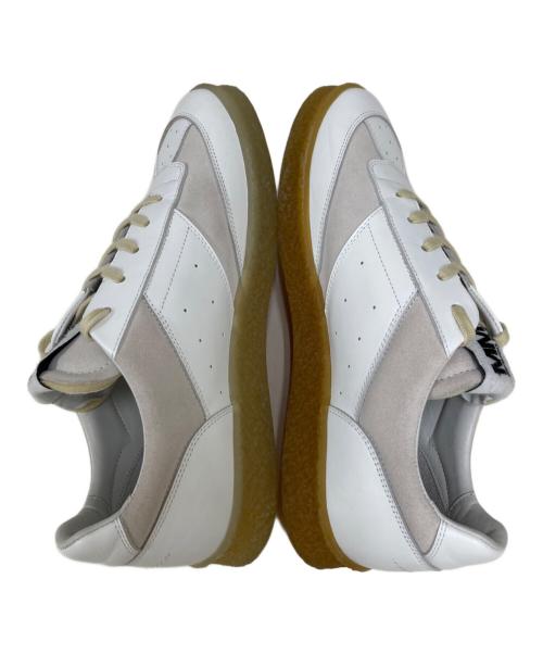 MM6 Maison Margiela（エムエムシックスメゾンマルジェラ）MM6 Maison Margiela (エムエムシックスメゾンマルジェラ) ジャーマントレーナースニーカー ホワイト サイズ:41の古着・服飾アイテム