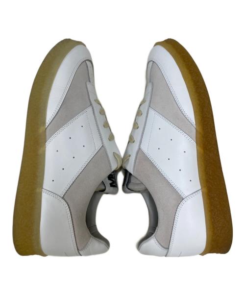 MM6 Maison Margiela（エムエムシックスメゾンマルジェラ）MM6 Maison Margiela (エムエムシックスメゾンマルジェラ) ジャーマントレーナースニーカー ホワイト サイズ:41の古着・服飾アイテム