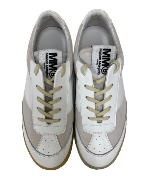 MM6 Maison Margiela（エムエムシックスメゾンマルジェラ）MM6 Maison Margiela (エムエムシックスメゾンマルジェラ) ジャーマントレーナースニーカー ホワイト サイズ:41の古着・服飾アイテム