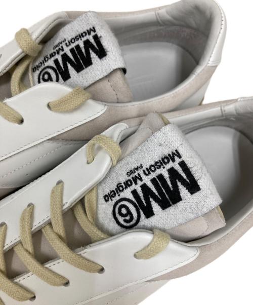 MM6 Maison Margiela（エムエムシックスメゾンマルジェラ）MM6 Maison Margiela (エムエムシックスメゾンマルジェラ) ジャーマントレーナースニーカー ホワイト サイズ:41の古着・服飾アイテム