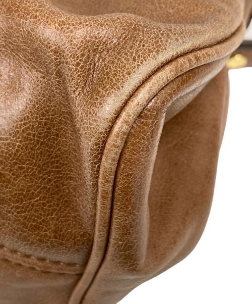 MIU MIU（ミュウミュウ）MIU MIU (ミュウミュウ) レザー2WAYバッグ ブラウンの古着・服飾アイテム