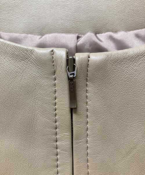 BEARDSLEY（ビアズリー）BEARDSLEY (ビアズリー) レザーブルゾン ベージュの古着・服飾アイテム