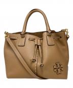 TORY BURCHトリーバーチ）の古着「MCGRAW SMALL DRAWSTRING SATCHEL」｜ベージュ