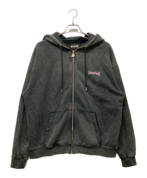 SUPPLIER（サプライヤー）SUPPLIER (サプライヤー) ライトストーンジップパーカー ブラック サイズ:Ｌの古着・服飾アイテム