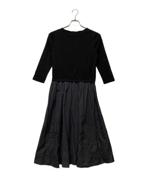 23区（ニジュウサンク）23区 (ニジュウサンク) 【洗える】ハイカウントライトタフタ ドッキング ワンピース ブラック サイズ:SIZE 38 未使用品の古着・服飾アイテム