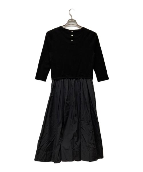 23区（ニジュウサンク）23区 (ニジュウサンク) 【洗える】ハイカウントライトタフタ ドッキング ワンピース ブラック サイズ:SIZE 38 未使用品の古着・服飾アイテム
