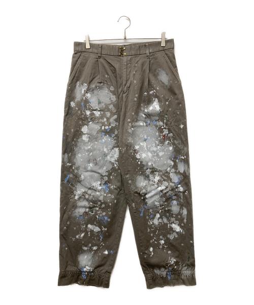 KOLOR（カラー）KOLOR (カラー) 24AW ペイントパンツ ブラウン サイズ:2の古着・服飾アイテム