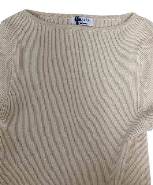 AURALEE（オーラリー）AURALEE (オーラリー) Ron Herman (ロンハーマン) 別注ボートネックリブニット ベージュ サイズ:SIZE 1の古着・服飾アイテム