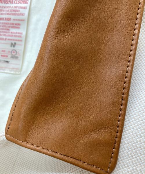 NICENESS（ナイスネス）NICENESS (ナイスネス) EDEN レザー切替オックスジャケット ホワイト サイズ:Mの古着・服飾アイテム