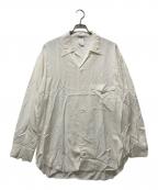 Yohji Yamamoto pour hommeヨウジヤマモト プールオム）の古着「オープンカラーレーヨンロングシャツ」｜ホワイト