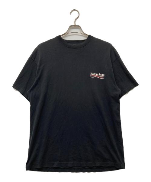BALENCIAGA（バレンシアガ）BALENCIAGA (バレンシアガ) キャンペーンロゴプリントTシャツ ブラック サイズ:Sの古着・服飾アイテム