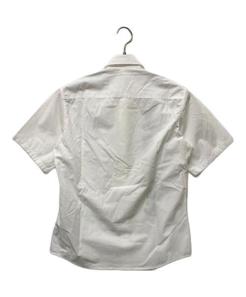 GIANNI VERSACE（ジャンニ・ヴェルサーチ）GIANNI VERSACE (ジャンニ・ヴェルサーチ) ロゴ刺繍S/Sシャツ ホワイト サイズ:37の古着・服飾アイテム