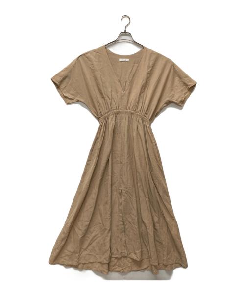 ebure（エブール）ebure (エブール) リネンブレンドワンピース ベージュ サイズ:SIZE 38の古着・服飾アイテム