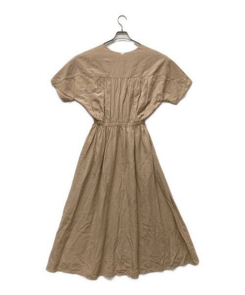 ebure（エブール）ebure (エブール) リネンブレンドワンピース ベージュ サイズ:SIZE 38の古着・服飾アイテム