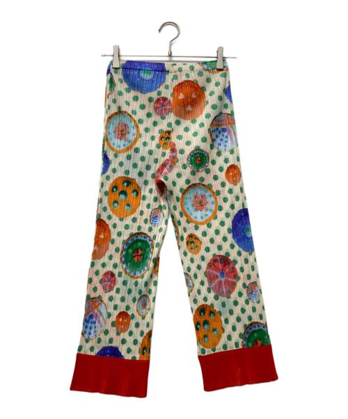 PLEATS PLEASE（プリーツプリーズ）PLEATS PLEASE (プリーツプリーズ) 総柄プリーツパンツ オレンジ サイズ:3の古着・服飾アイテム