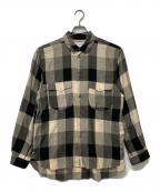 SUGARHILLシュガーヒル）の古着「BLOCK CHECK ROUND-COLLAR SHIRT」｜ブラック
