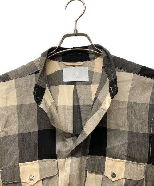 SUGARHILL（シュガーヒル）SUGARHILL (シュガーヒル) BLOCK CHECK ROUND-COLLAR SHIRT ブラック サイズ:2の古着・服飾アイテム
