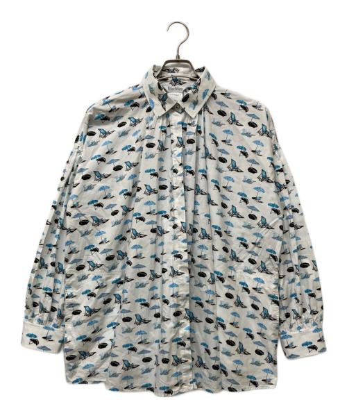 MaxMara（マックスマーラ）MaxMara (マックスマーラ) RABAT総柄シャツ ホワイト サイズ:42の古着・服飾アイテム