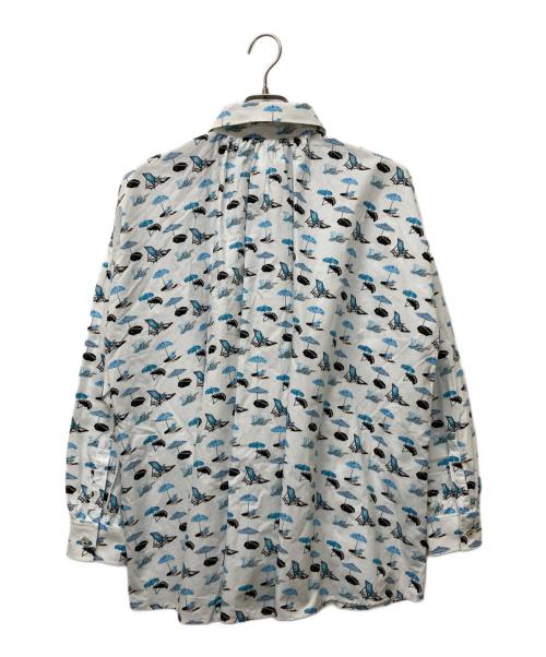 MaxMara（マックスマーラ）MaxMara (マックスマーラ) RABAT総柄シャツ ホワイト サイズ:42の古着・服飾アイテム