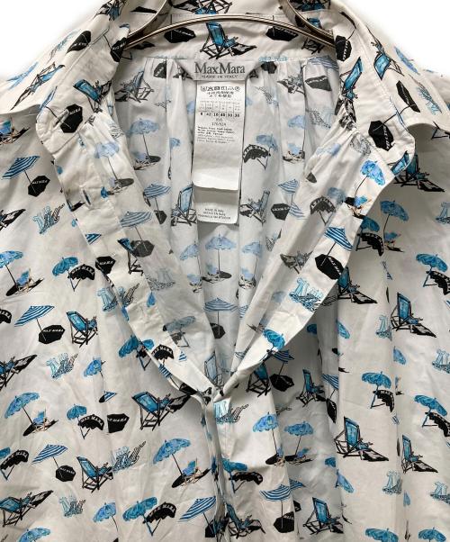 MaxMara（マックスマーラ）MaxMara (マックスマーラ) RABAT総柄シャツ ホワイト サイズ:42の古着・服飾アイテム