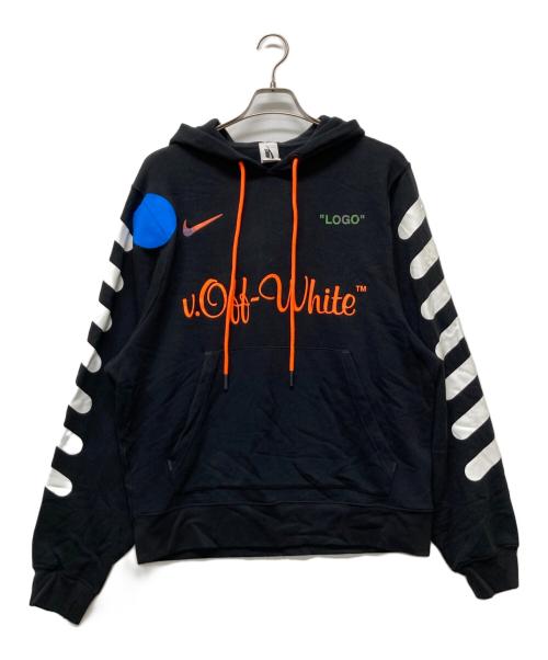 NIKE（ナイキ）NIKE (ナイキ) OFFWHITE (オフホワイト) Pull Over Hoodie ブラック サイズ:Ｍの古着・服飾アイテム