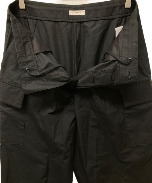 ATON（エイトン）ATON (エイトン) NATURAL DYED WEATHER EASY CARGO PANTS ブラック サイズ:06の古着・服飾アイテム