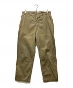 COMOLIコモリ）の古着「コットンチノ オーバーパンツ」｜ベージュ