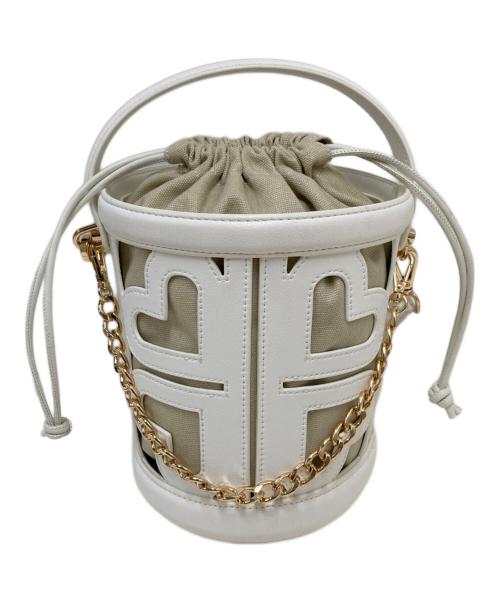 DAIANA（ダイアナ）DAIANA (ダイアナ) カットワークショルダーバッグ ホワイトの古着・服飾アイテム