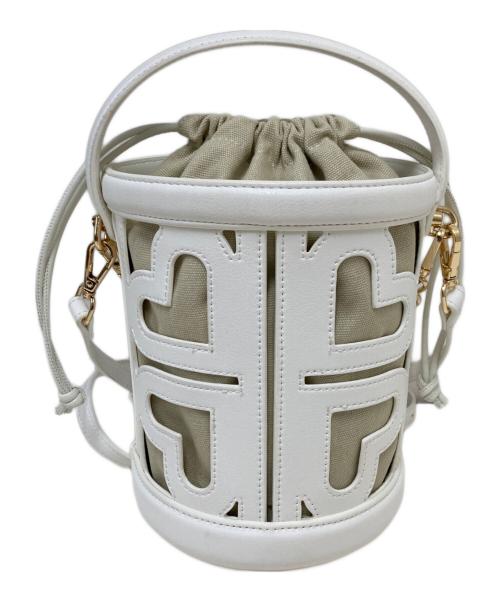 DAIANA（ダイアナ）DAIANA (ダイアナ) カットワークショルダーバッグ ホワイトの古着・服飾アイテム