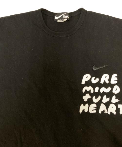 BLACK COMME des GARCONS（ブラックコムデギャルソン）BLACK COMME des GARCONS (ブラックコムデギャルソン) NIKE (ナイキ) 綿天竺 NIKE メッセージプリント ブラック サイズ:Ｓの古着・服飾アイテム