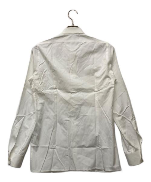 RAF SIMONS（ラフシモンズ）RAF SIMONS (ラフシモンズ) R刺繍ワンポイントコットンシャツ ホワイト サイズ:SIZE 4の古着・服飾アイテム