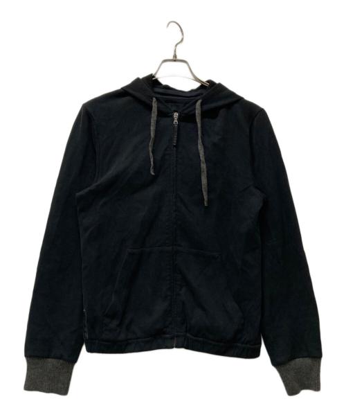PRADA（プラダ）PRADA (プラダ) カシミア混ジップアップパーカー ブラック サイズ:SIZE Sの古着・服飾アイテム