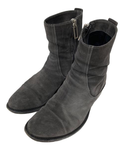 DIOR HOMME（ディオール オム）Dior Homme (ディオール オム) スウェードサイドジップブーツ グレー サイズ:40の古着・服飾アイテム