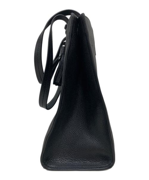 TORY BURCH（トリーバーチ）TORY BURCH (トリーバーチ) オールレザートートバッグ ブラックの古着・服飾アイテム