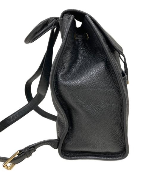 TORY BURCH（トリーバーチ）TORY BURCH (トリーバーチ) ペブルオールレザーリュック ブラックの古着・服飾アイテム