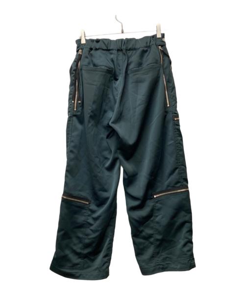 TAAKK（ターク）TAAKK (ターク) サテンカーゴジップパンツ グリーン サイズ:1の古着・服飾アイテム