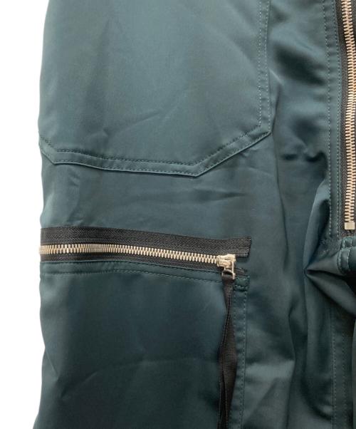 TAAKK（ターク）TAAKK (ターク) サテンカーゴジップパンツ グリーン サイズ:1の古着・服飾アイテム