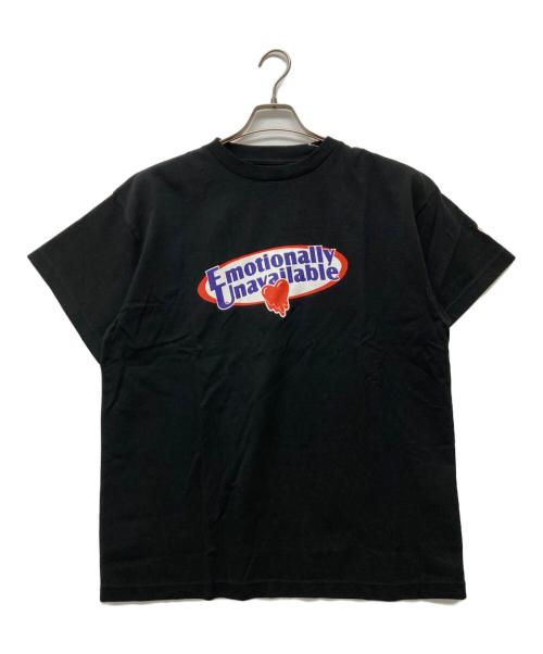 EMOTIONALLY UNAVAILABLE（エモーショナリー・アンアベイラブル）EMOTIONALLY UNAVAILABLE (エモーショナリー・アンアベイラブル) EU LOGO SS TEE / BLK ブラック サイズ:Ｍの古着・服飾アイテム