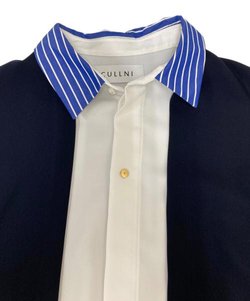 CULLNI（クルニ）CULLNI (クルニ) Color Blocking Layered Front Short Sleeve Shirt ネイビー サイズ:SIZE 2の古着・服飾アイテム