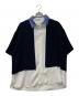 CULLNI（クルニ）の古着「Color Blocking Layered Front Short Sleeve Shirt」｜ネイビー