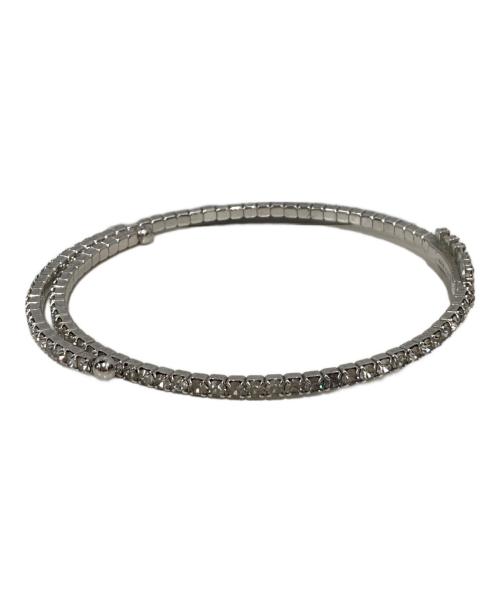 MIU MIU（ミュウミュウ）MIU MIU (ミュウミュウ) クリスタルチョーカー シルバーの古着・服飾アイテム