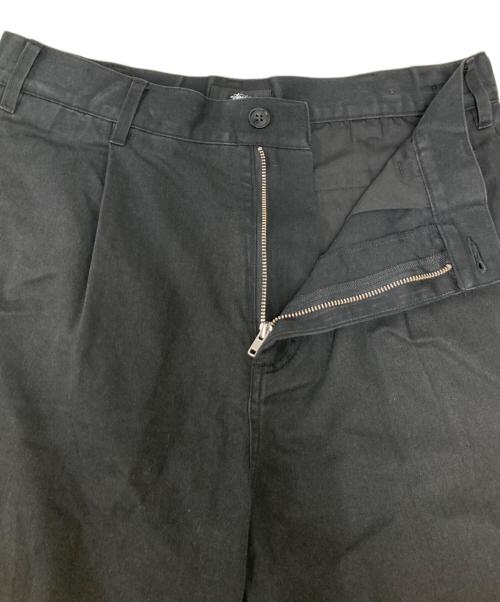 stussy（ステューシー）stussy (ステューシー) Twill Volume Pleated Trouser ブラック サイズ:SIZE 81cm (W32)の古着・服飾アイテム