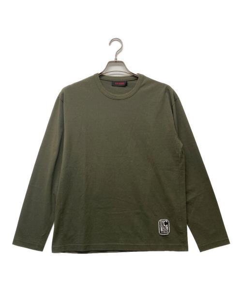 CABAN（キャバン）CABaN (キャバン) ドライスビンコットン ルーズフィットTシャツ オリーブ サイズ:Ｍの古着・服飾アイテム