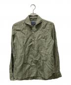 ORIANオリアン）の古着「リネンカプリシャツ」｜カーキ